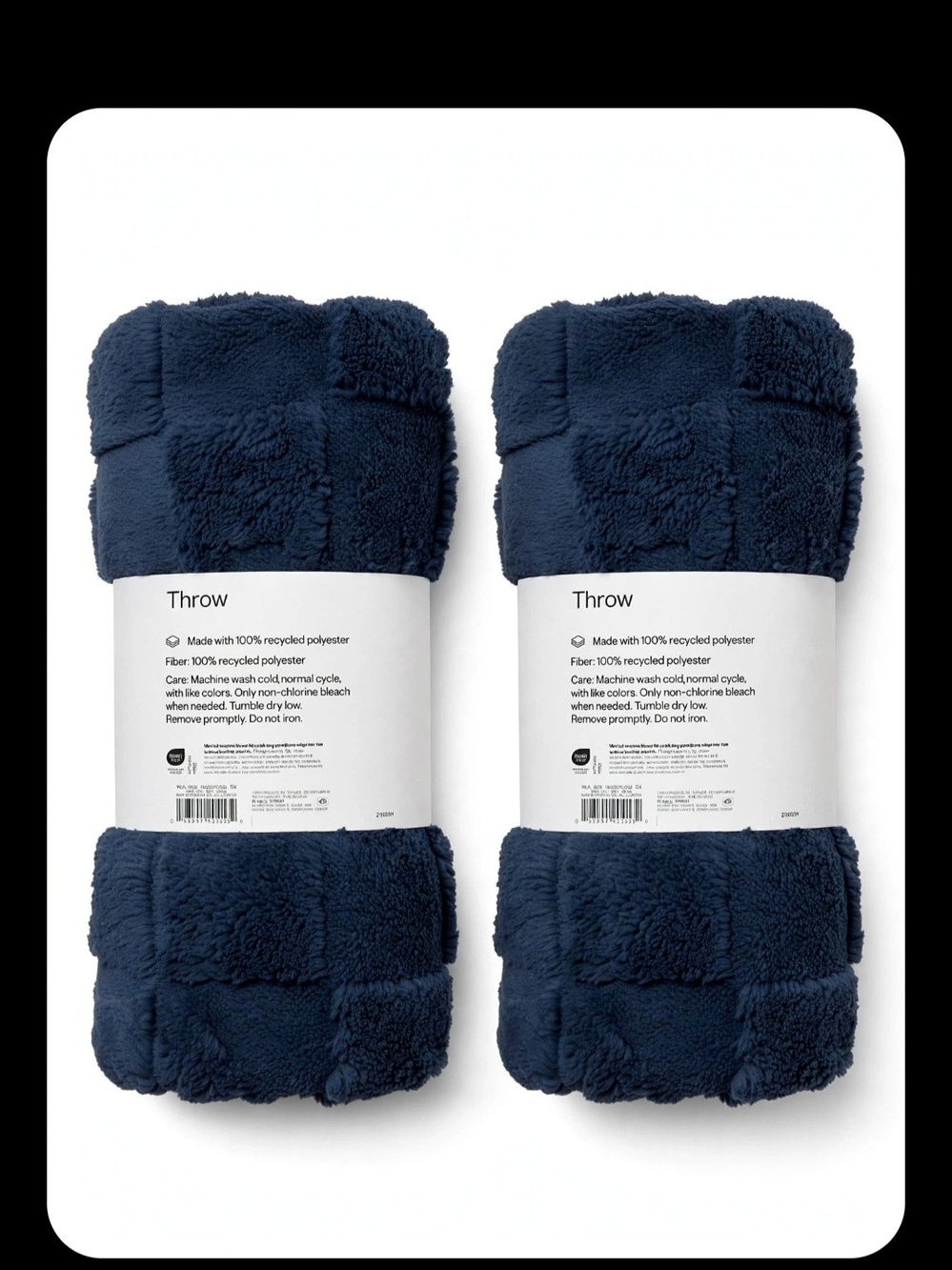 Room Essentials Plush Navy Throw Blanket - Deep Navy